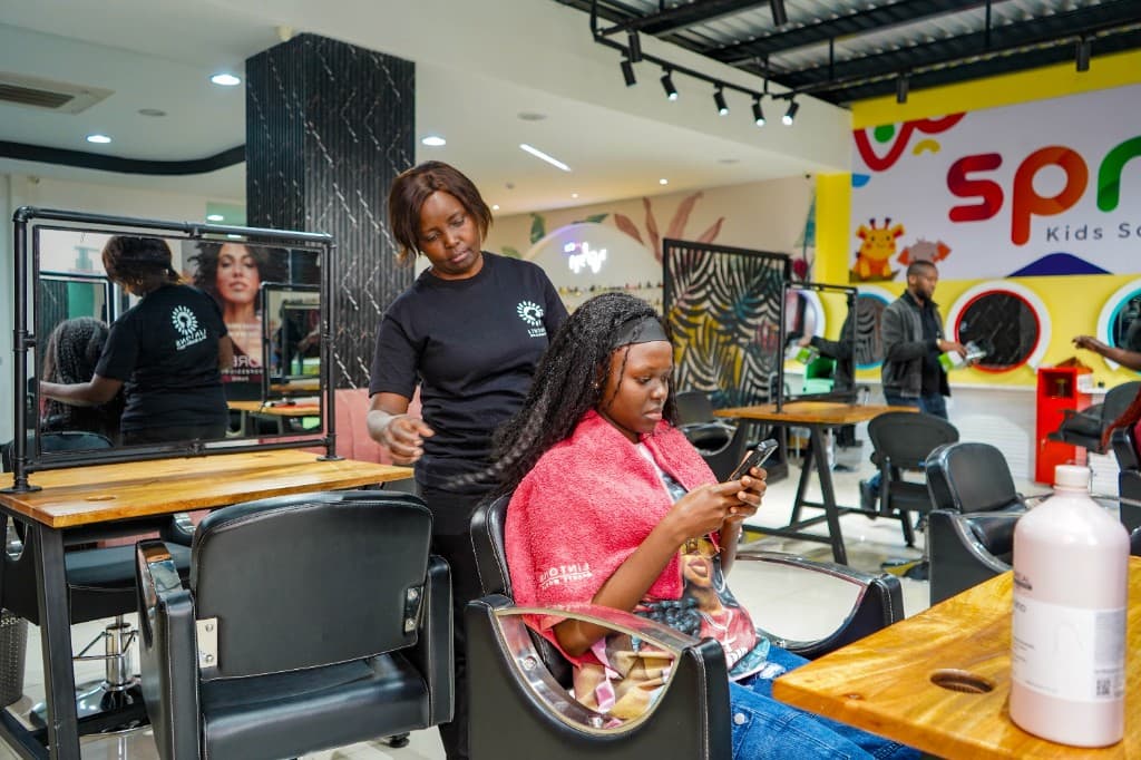 Professional hair styling service at Lintons